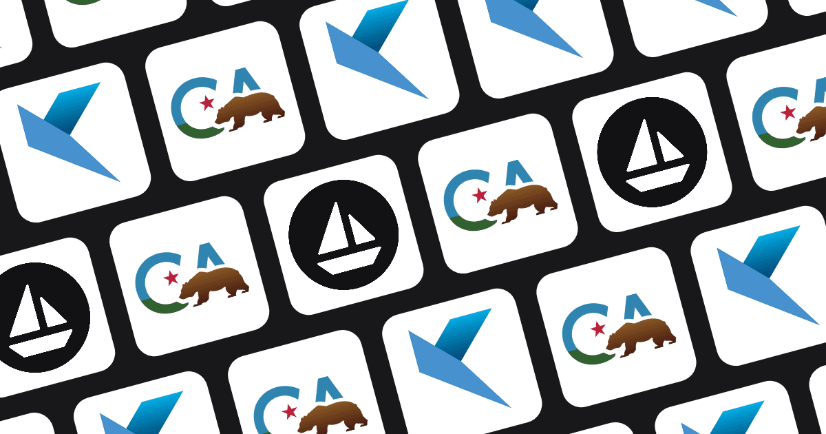 Icons representing California and startup tax documents